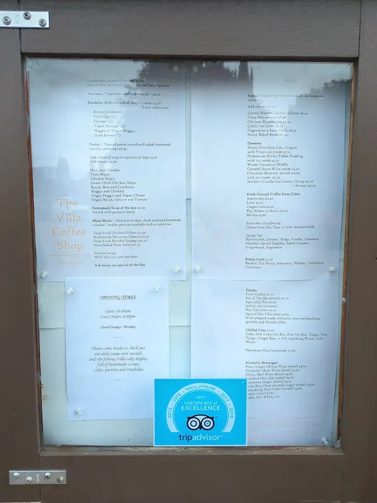 Menu_The Villa_Newtonhill_image_3