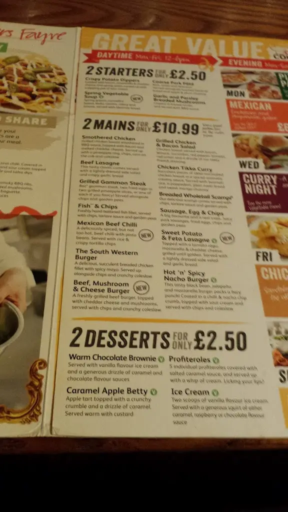 Menu_Mains Of Balquharn Brewers Fayre_Newtonhill_immagine_3