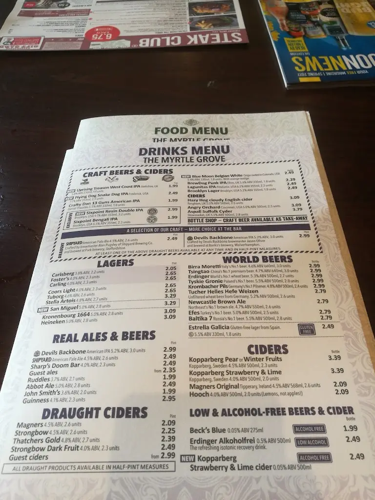 Menu_The Myrtle Grove - JD Wetherspoon_Bingley_image_3