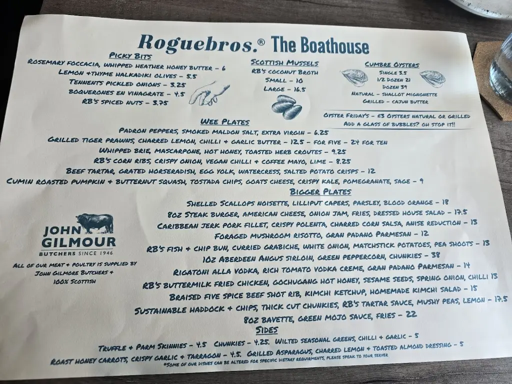 Menu_Rogue Bros The Boat House_Queensferry_immagine_2