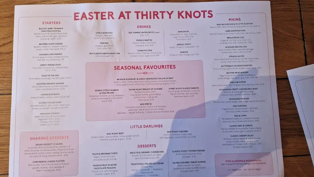 Menu_Thirty Knots_Queensferry_image_1