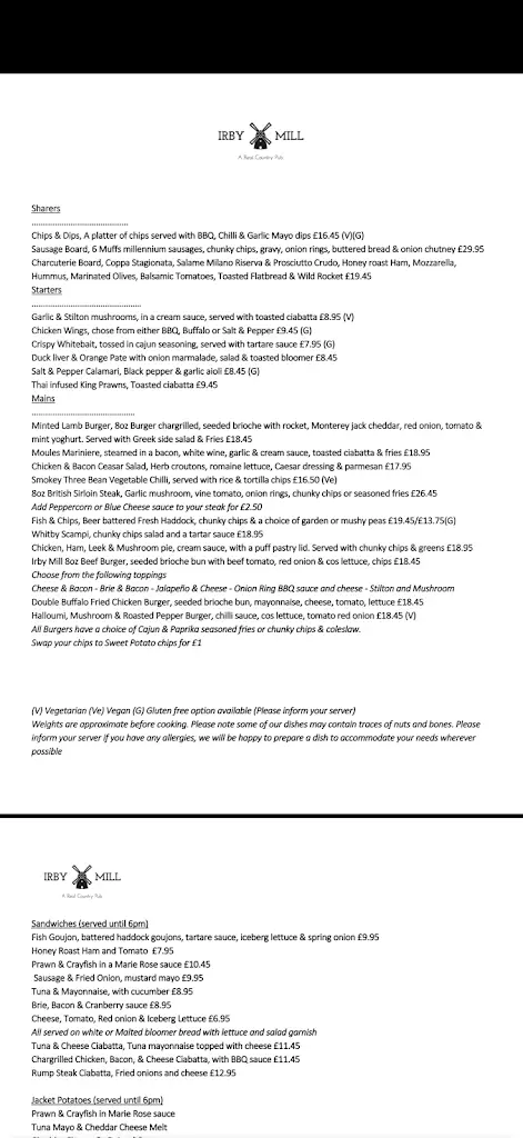 Menu_Irby Mill_Birkenhead_image_2