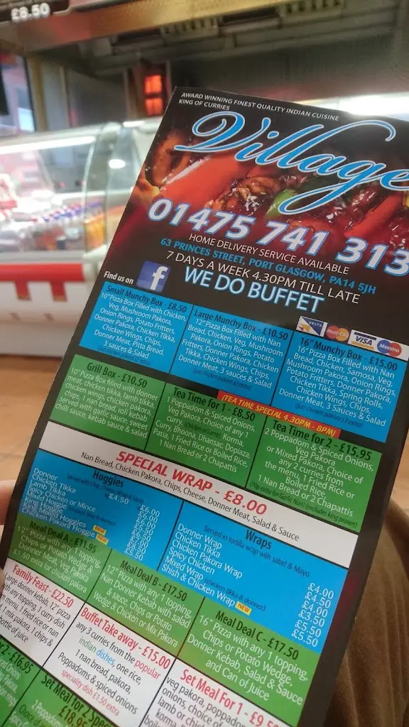 Menu_The Village_Port Glasgow_image_1