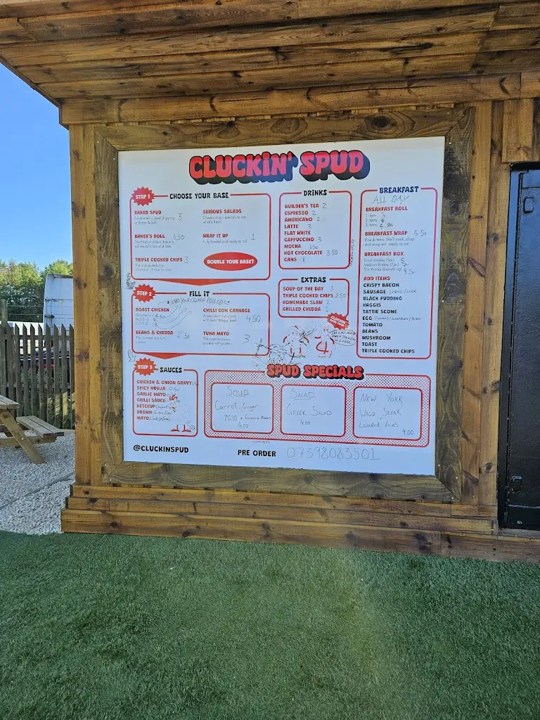 Cluckin’ Spud restaurant in Saint Boswells