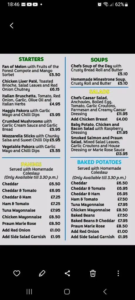 Menu_Black Bull Inn_Rothesay_immagine_2