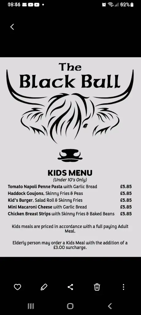 Menu_Black Bull Inn_Rothesay_immagine_3