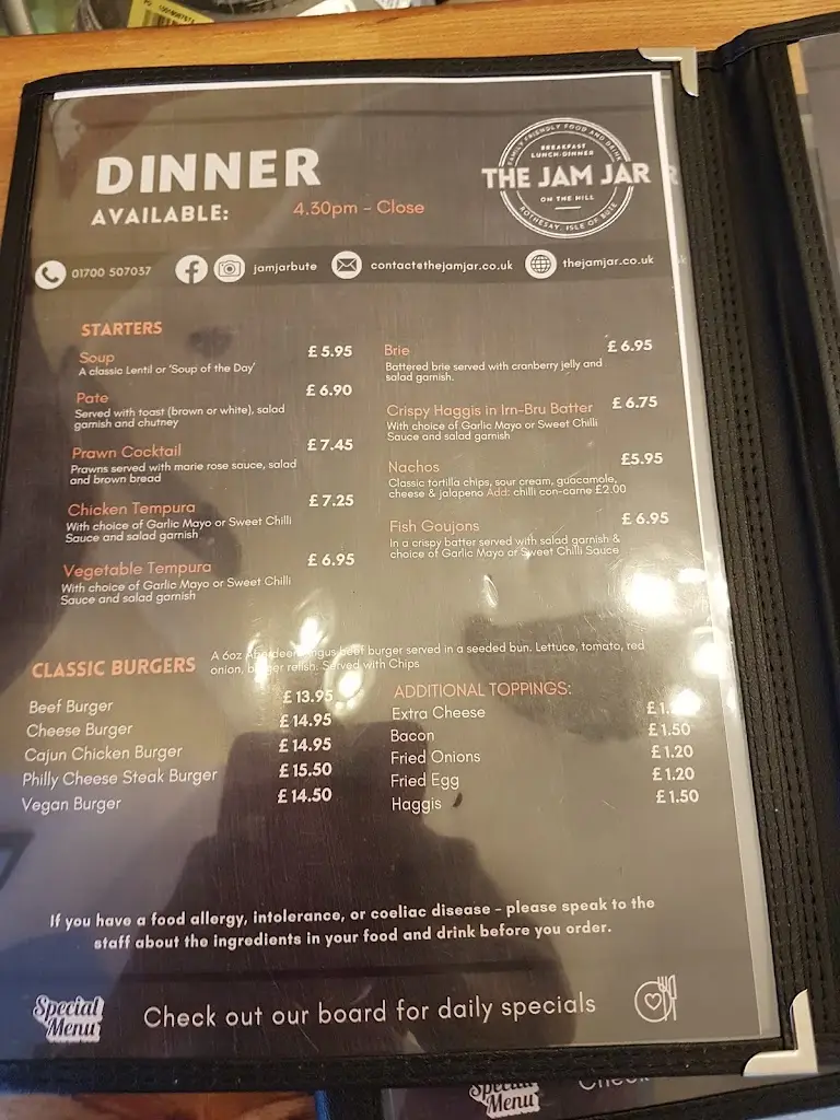 Menu_The Jam Jar_Rothesay_image_2