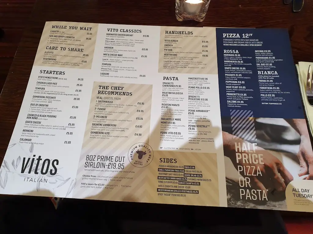 Menu_Vito's Restaurant_Prestwick_imagen_2