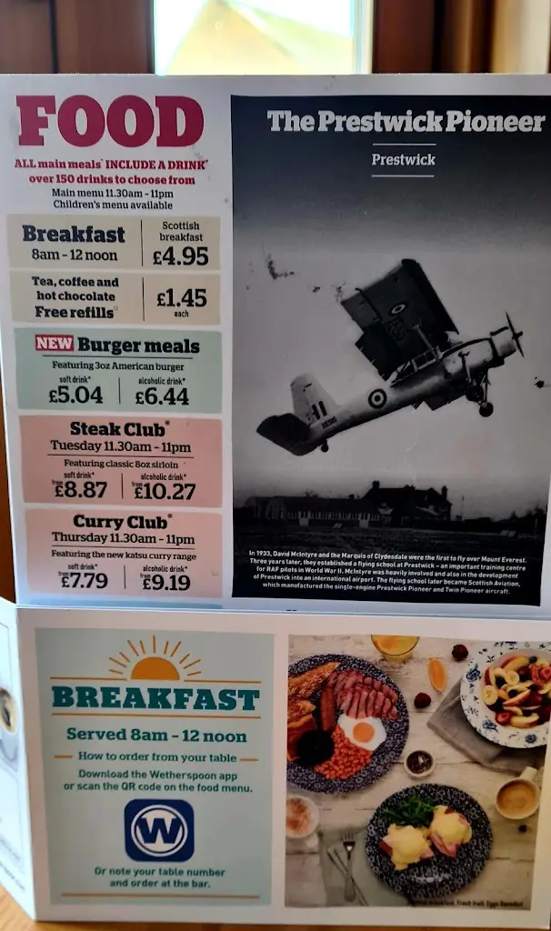 Menu_The Prestwick Pioneer - JD Wetherspoon_Prestwick_image_2