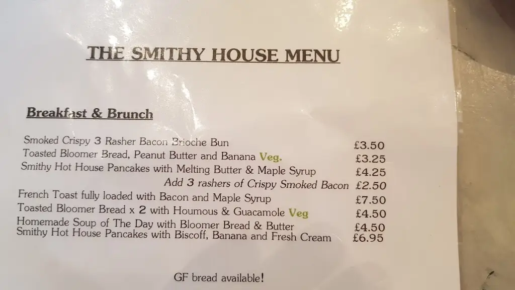 Menu_The Smithy_Prestwick_image_2