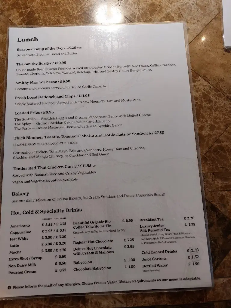 Menu_The Smithy_Prestwick_image_3