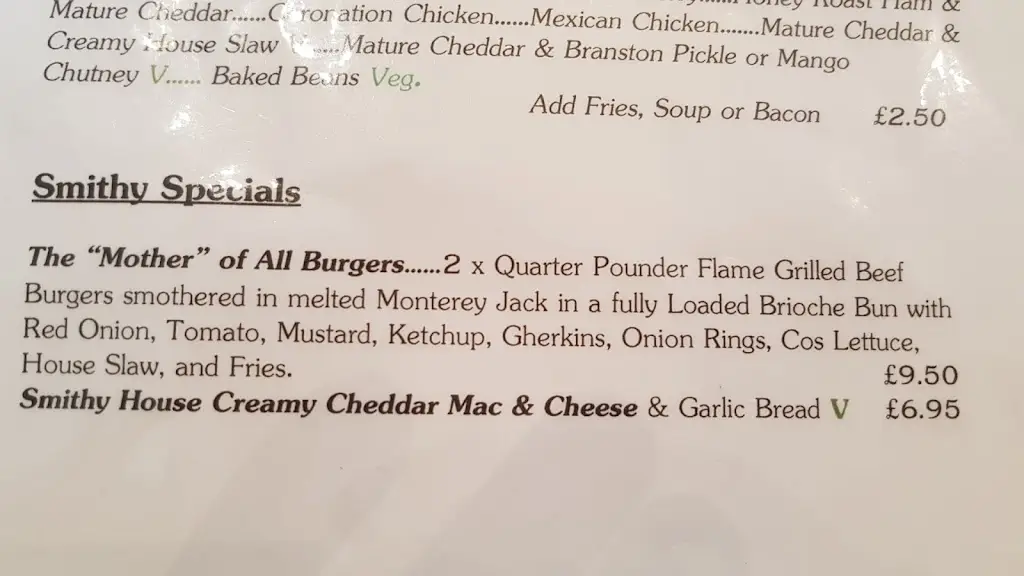 Menu_The Smithy_Prestwick_image_4