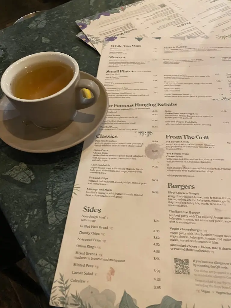 Menu_The Botanist Reading_Redding_imagen_1