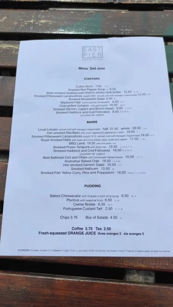 Menu_East Pier_Saint Monans_imagen_4