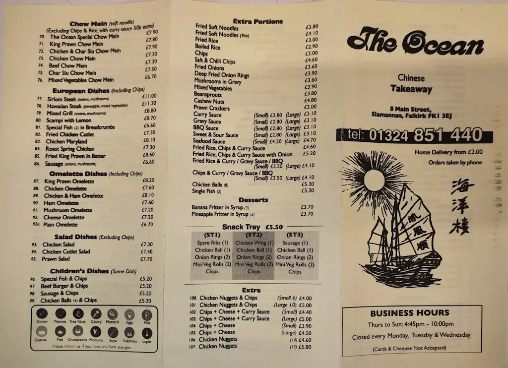 Menu_The Ocean Chinese Takeaway_Slamannan_image_1
