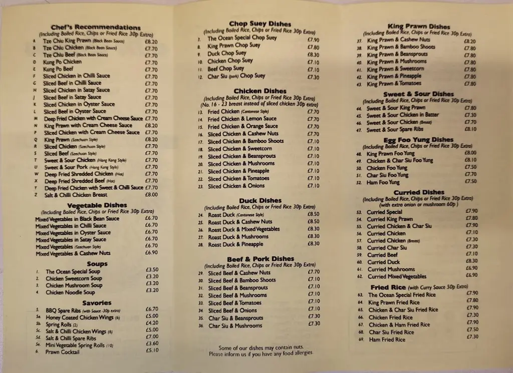 Menu_The Ocean Chinese Takeaway_Slamannan_image_2