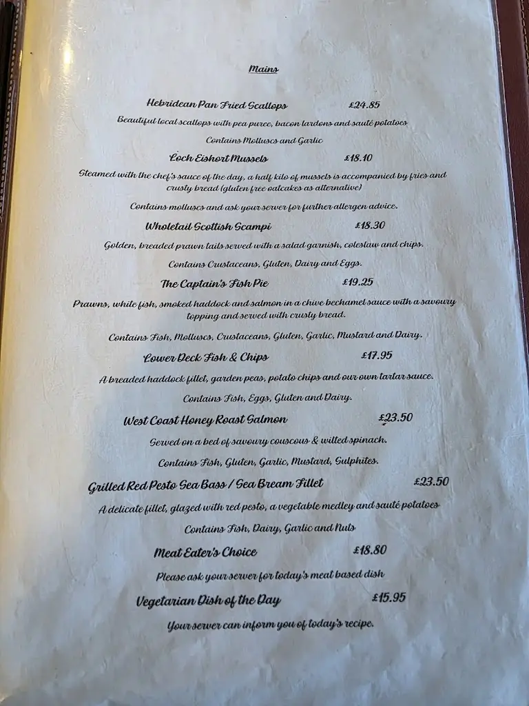 Menu_The Lower Deck Seafood Restaurant_Portree_image_4