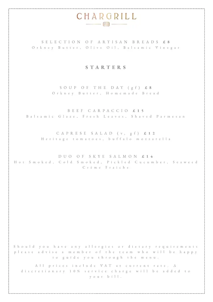 Menu_Chargrill Restaurant Portree_Portree_image_1
