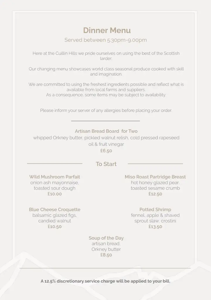 Menu_The View Restaurant_Portree_image_1