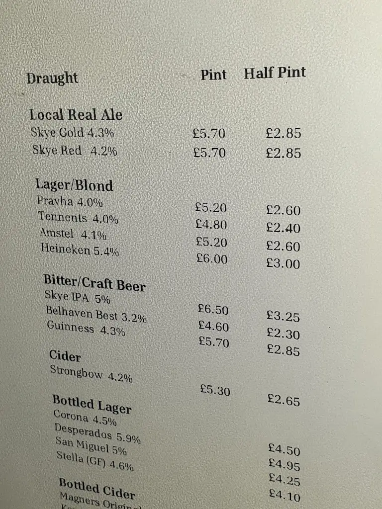 Menu_Antlers Bar and Grill_Portree_immagine_1