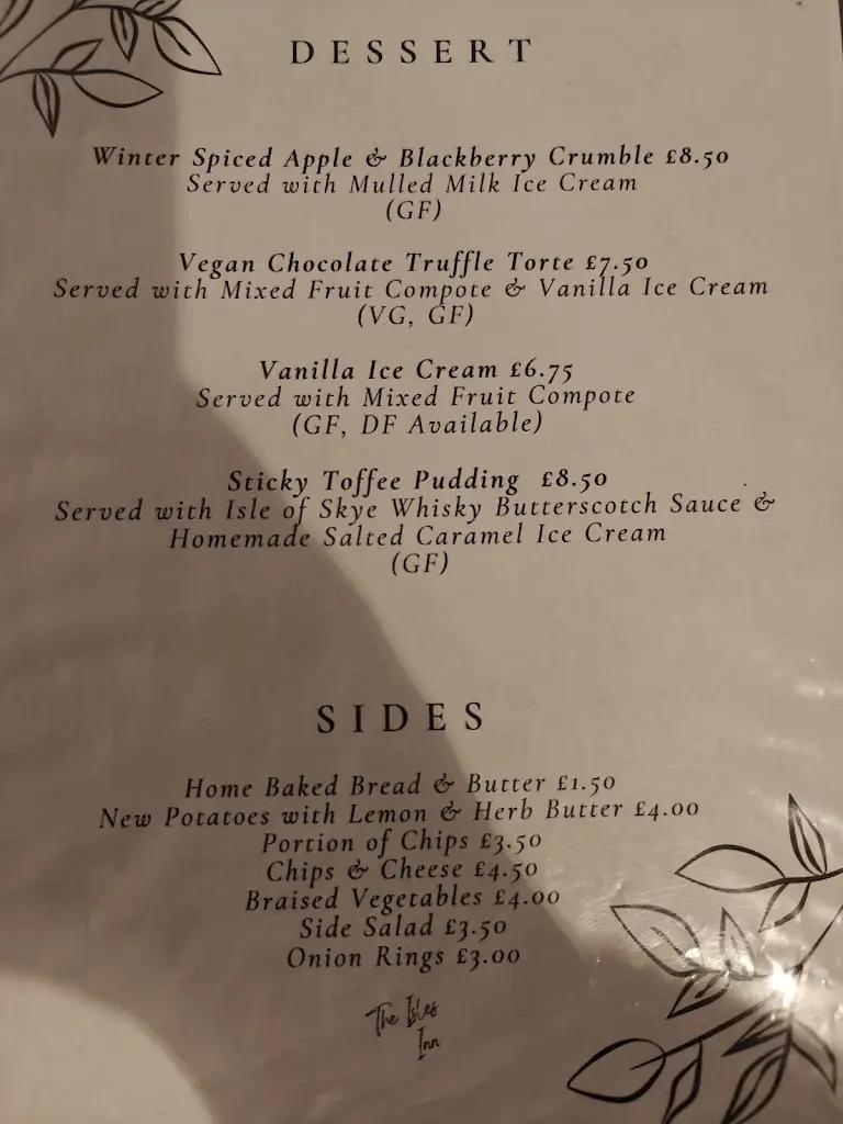 Menu_The Isles Inn_Portree_image_4