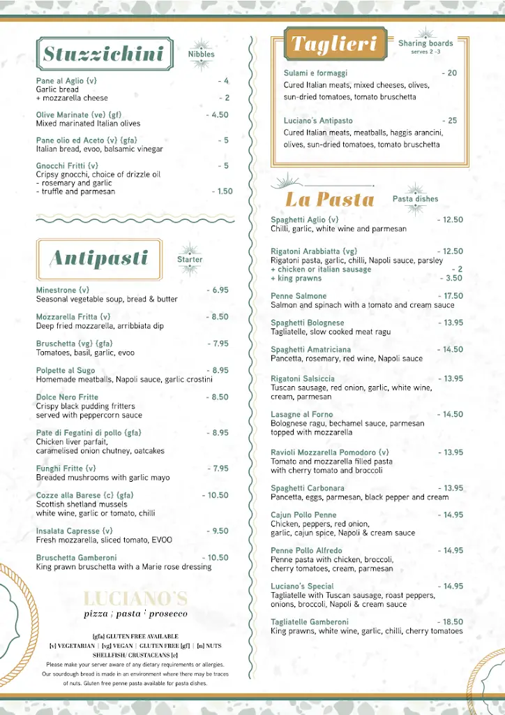 Menu_Luciano's Glasgow_Rutherglen_image_1