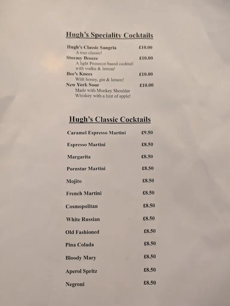Menu_Hugh's Restaurant_Rutherglen_image_3
