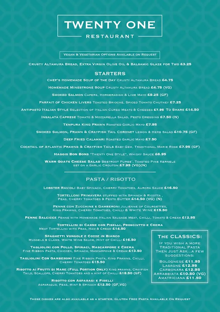 Menü_Twenty One Restaurant_South Lanarkshire_Bild_3