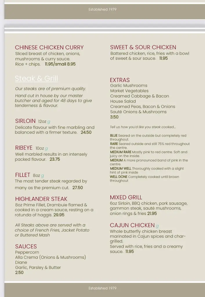 Menu_Carrigan's Hamilton_South Lanarkshire_image_1