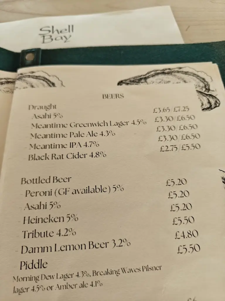 Menu_Shell Bay Seafood Restaurant_Sandbank_immagine_2