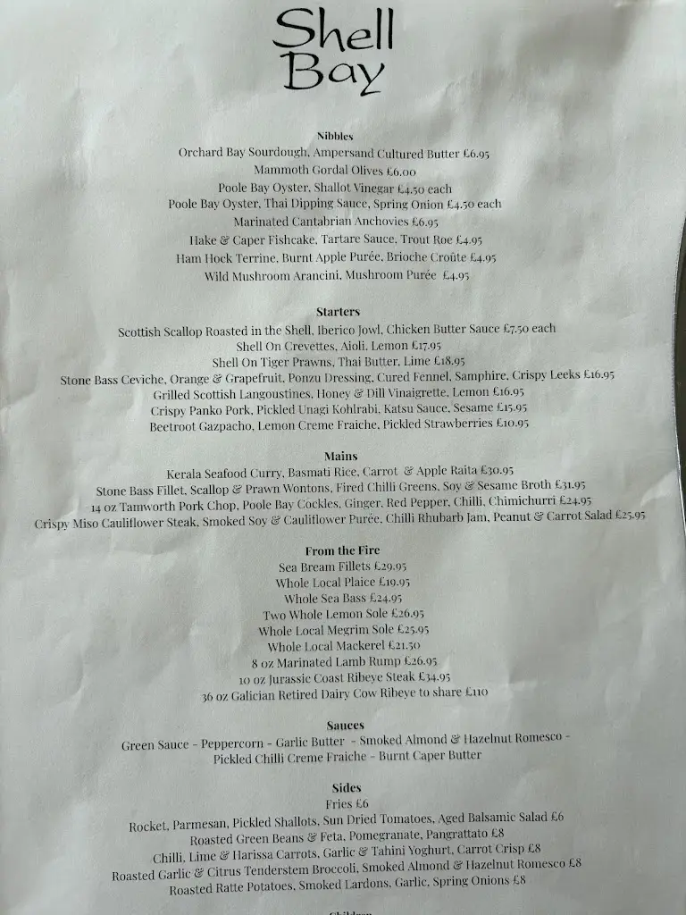 Menu_Shell Bay Seafood Restaurant_Sandbank_immagine_3