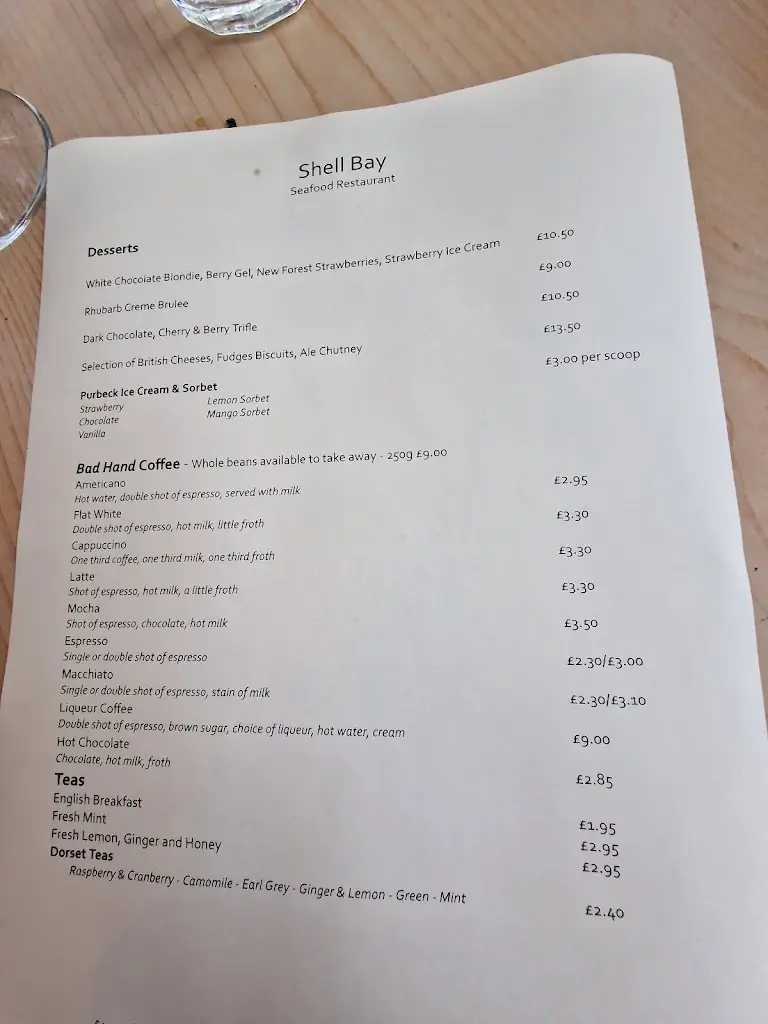 Menu_Shell Bay Seafood Restaurant_Sandbank_immagine_4