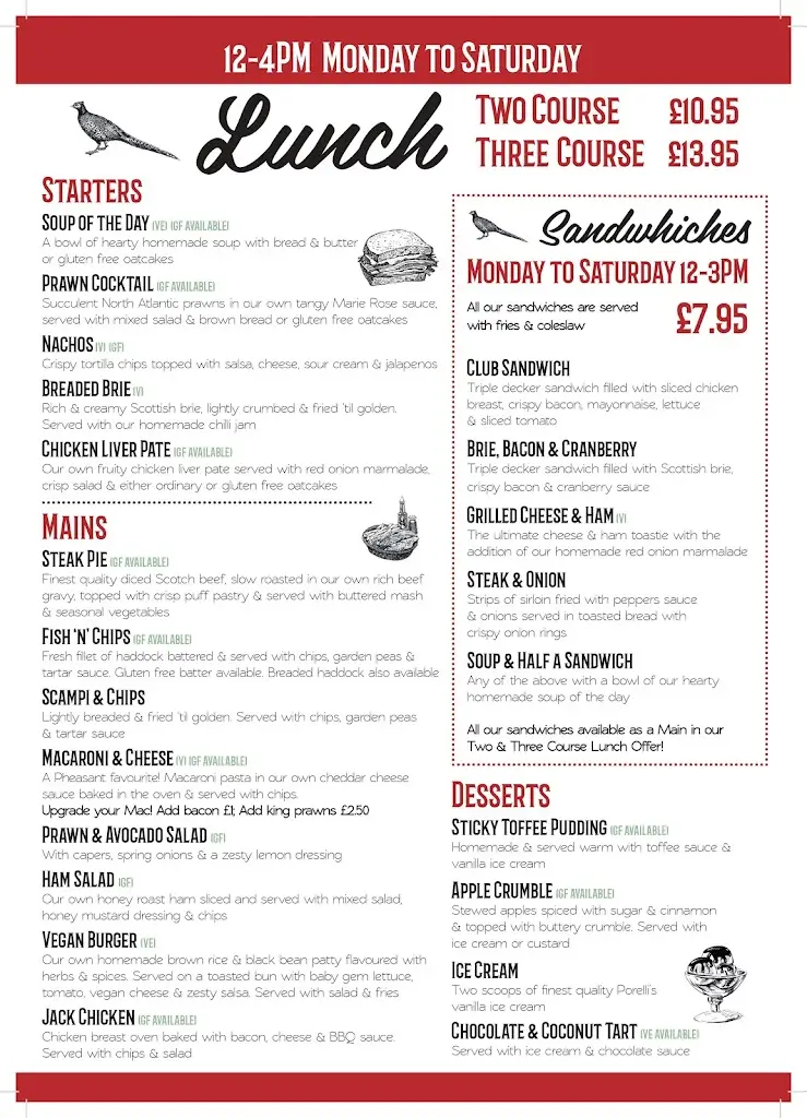 Menu_The Golden Pheasant_Stepps_image_2