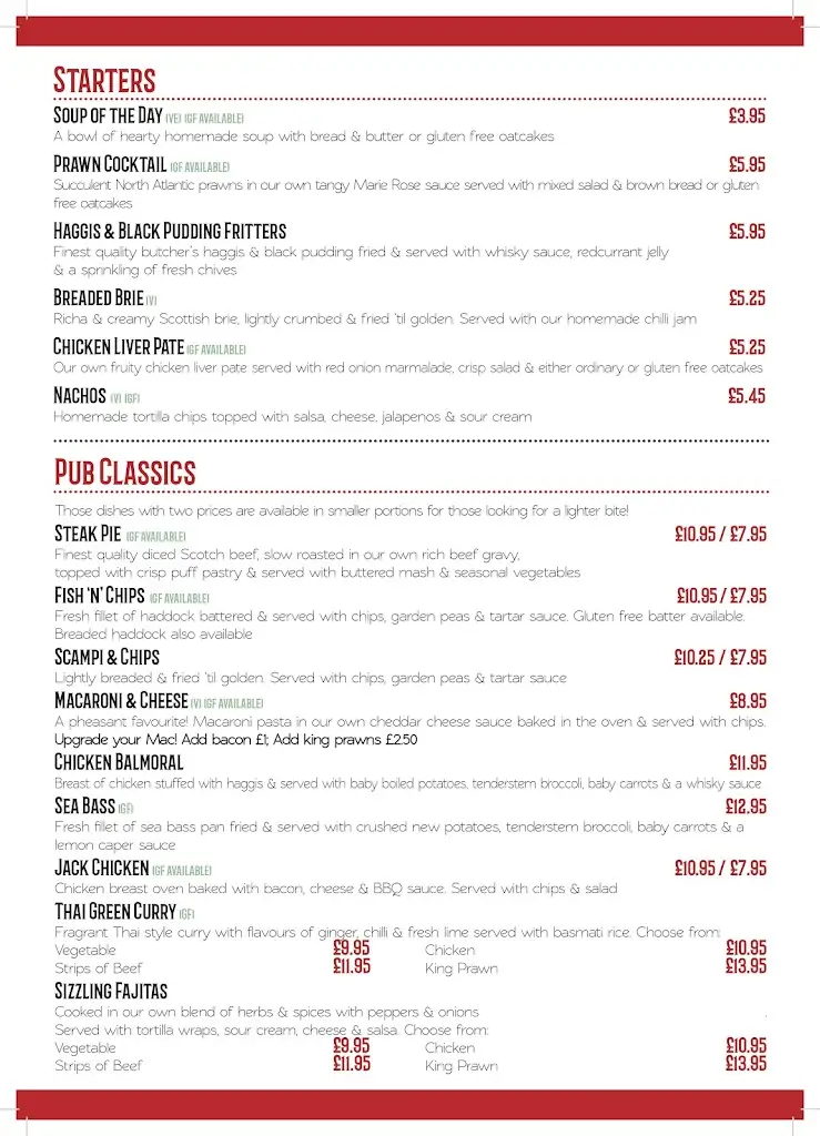 Menu_The Golden Pheasant_Stepps_image_4