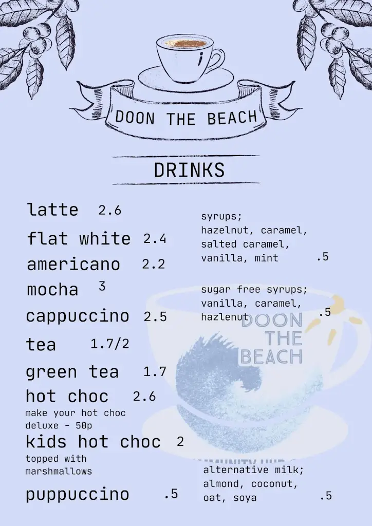 Menu_Doon The Beach Community Cafe_Stevenston_image_2