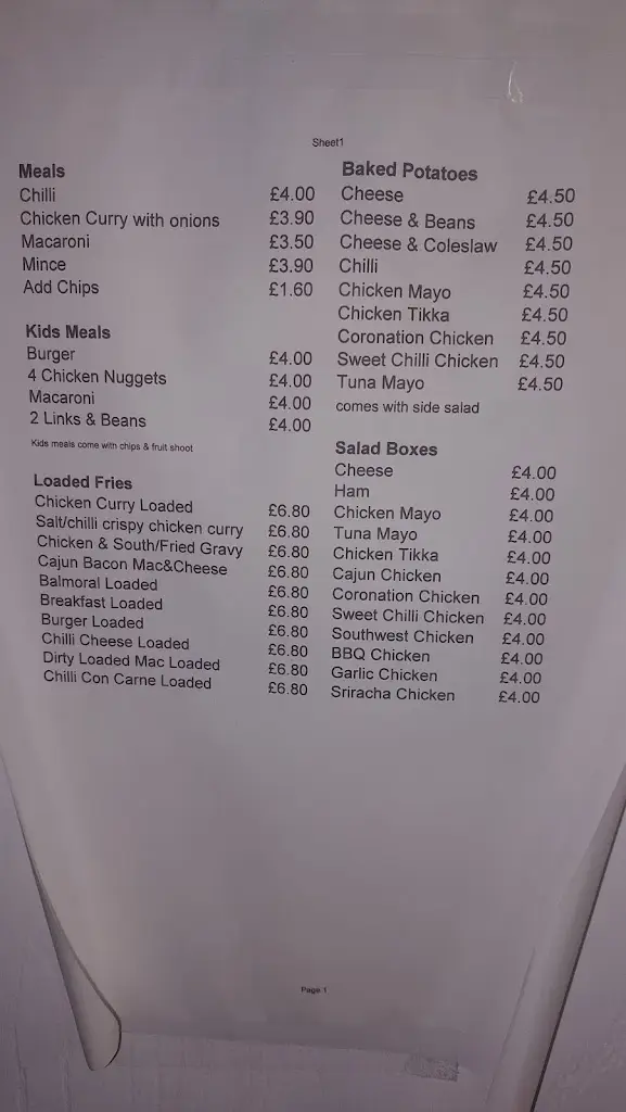 Menu_The Shack_Stevenston_image_1