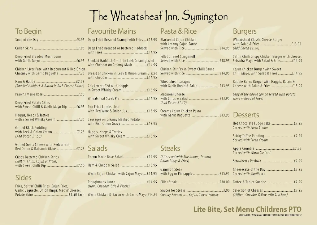 Menu_The Wheatsheaf Inn_Symington_image_2