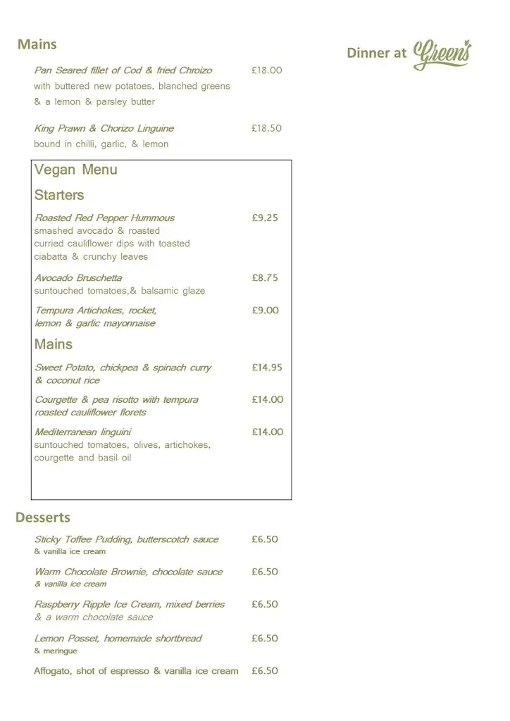 Menu_Greens Restaurant Tain_Tain_image_3