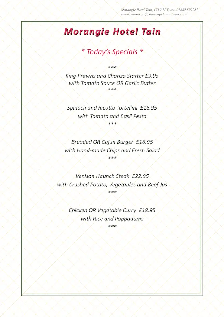 Menu_The Garden Restaurant @ Morangie House Hotel_Tain_image_2