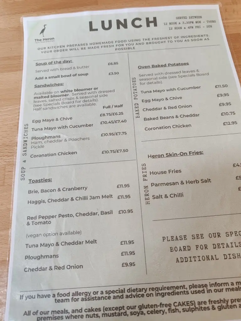 Menu_The Heron Farm Shop & Kitchen_Strathaven_immagine_2