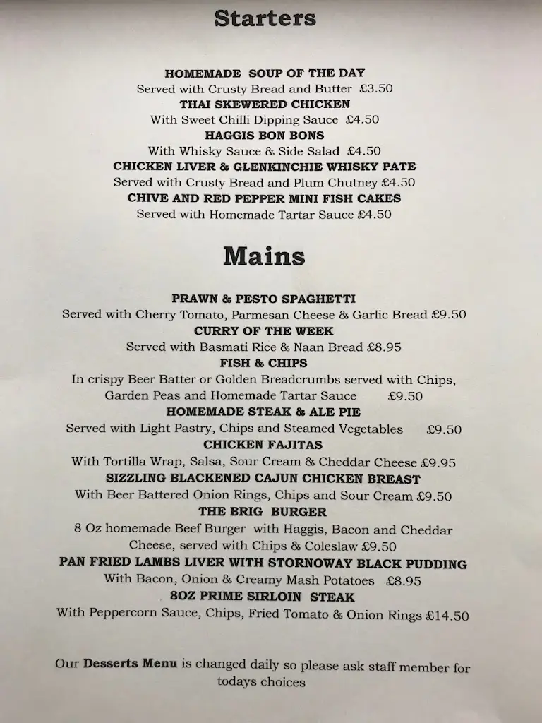 Menu_The Brig Inn Bar & Grill_Tranent_image_2