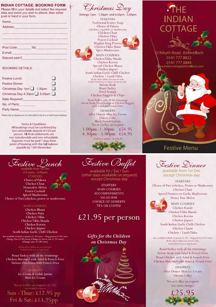 Menu_The Indian Cottage_Twechar_immagine_2