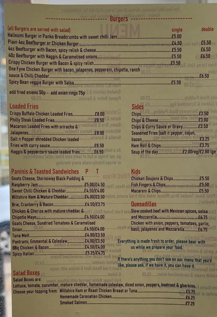 Menu_One Fyne Deli_Tarbert_image_1