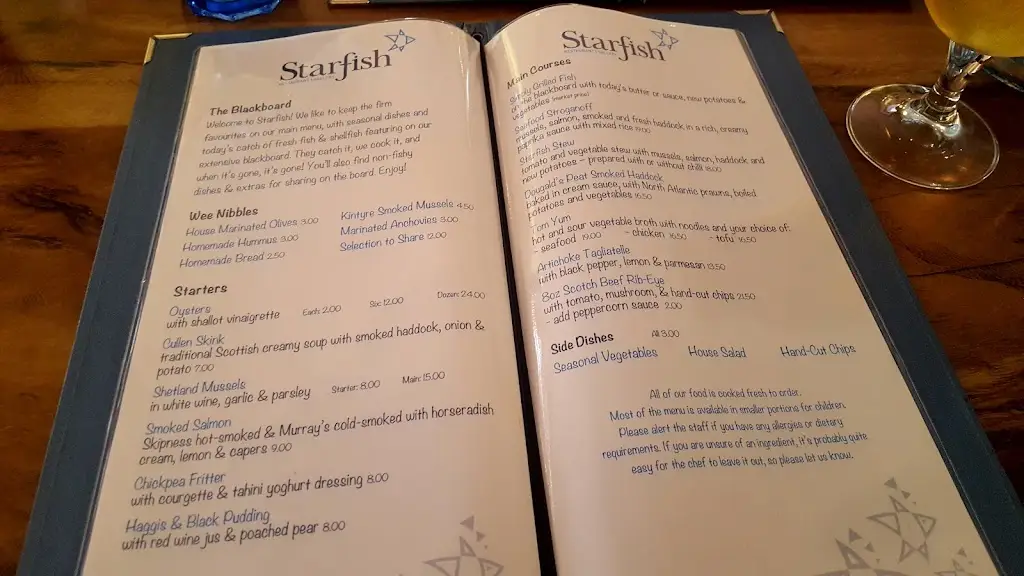 Menu_Starfish Restaurant, Tarbert_Tarbert_image_4