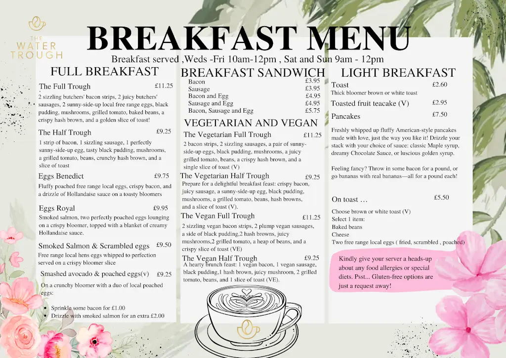 Menu_The Water Trough Cafe & Bar_Waterfoot_image_1