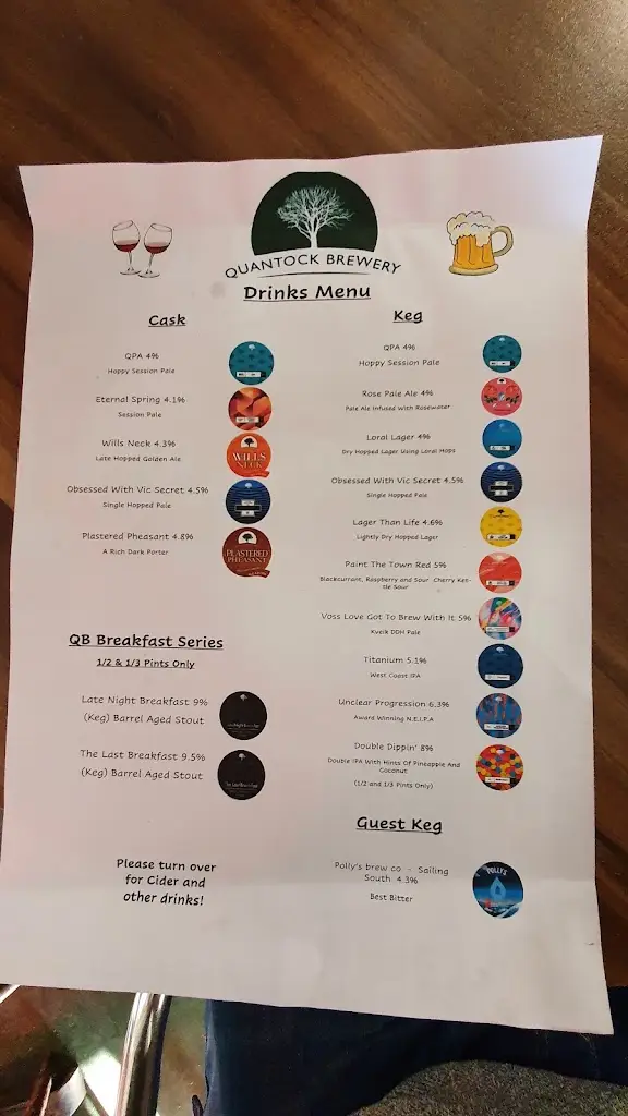 Menu_Quantock Brewery_Bishops Lydeard_imagen_3