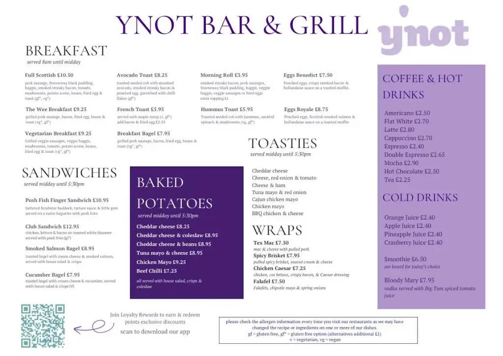 Menu_Y Not Bar & Grill_Thurso_image_1