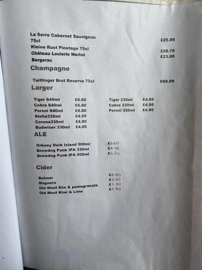 Menu_T's Café Restaurant_Thurso_image_1