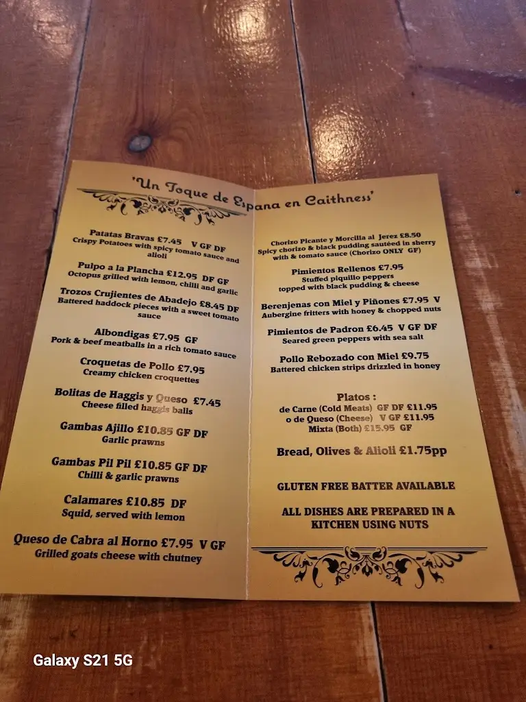 Menu_Capilla Tapas Restaurant_Thurso_image_1