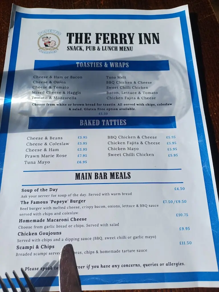 Menu_'The Upper Deck' restaurant_Thurso_image_2